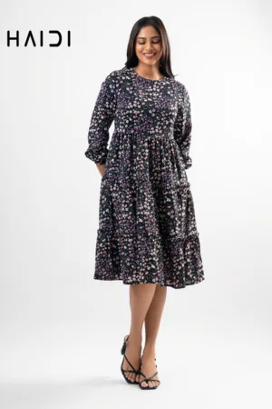 Midi Dress - AB1406 Floral P