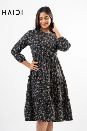 Midi Dress - AB1406 Floral Y