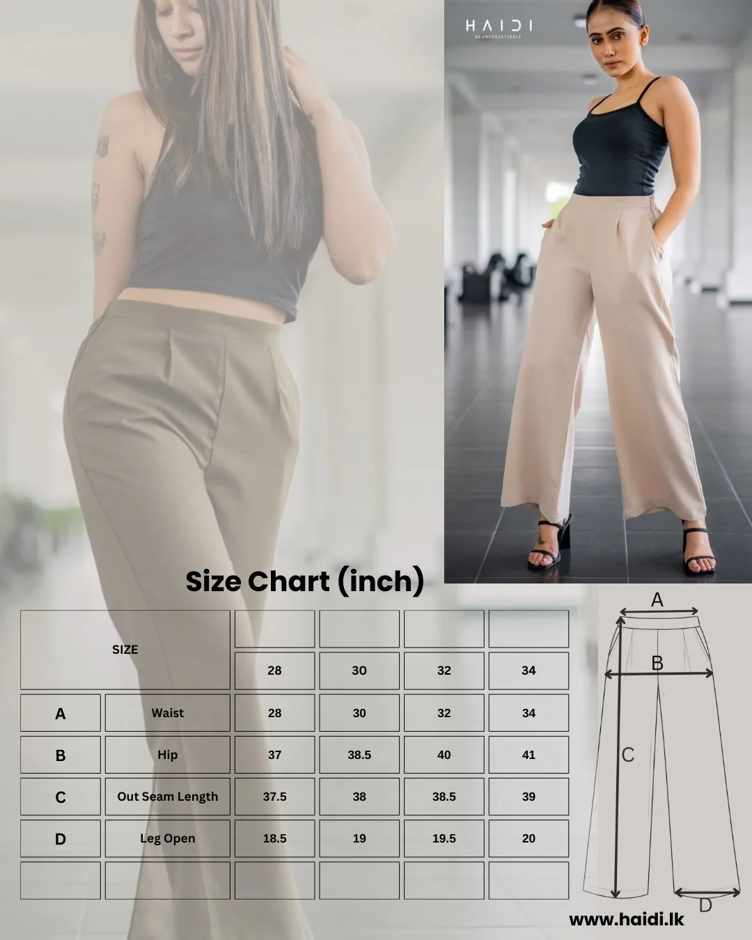 Office wear pant - AB1510 - Dark Green 2 Office wear pant - AB1510 - Dark Green - Image 2