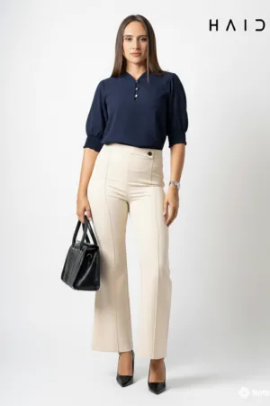 Office wear pant - P0048 - Coffee Cream Color