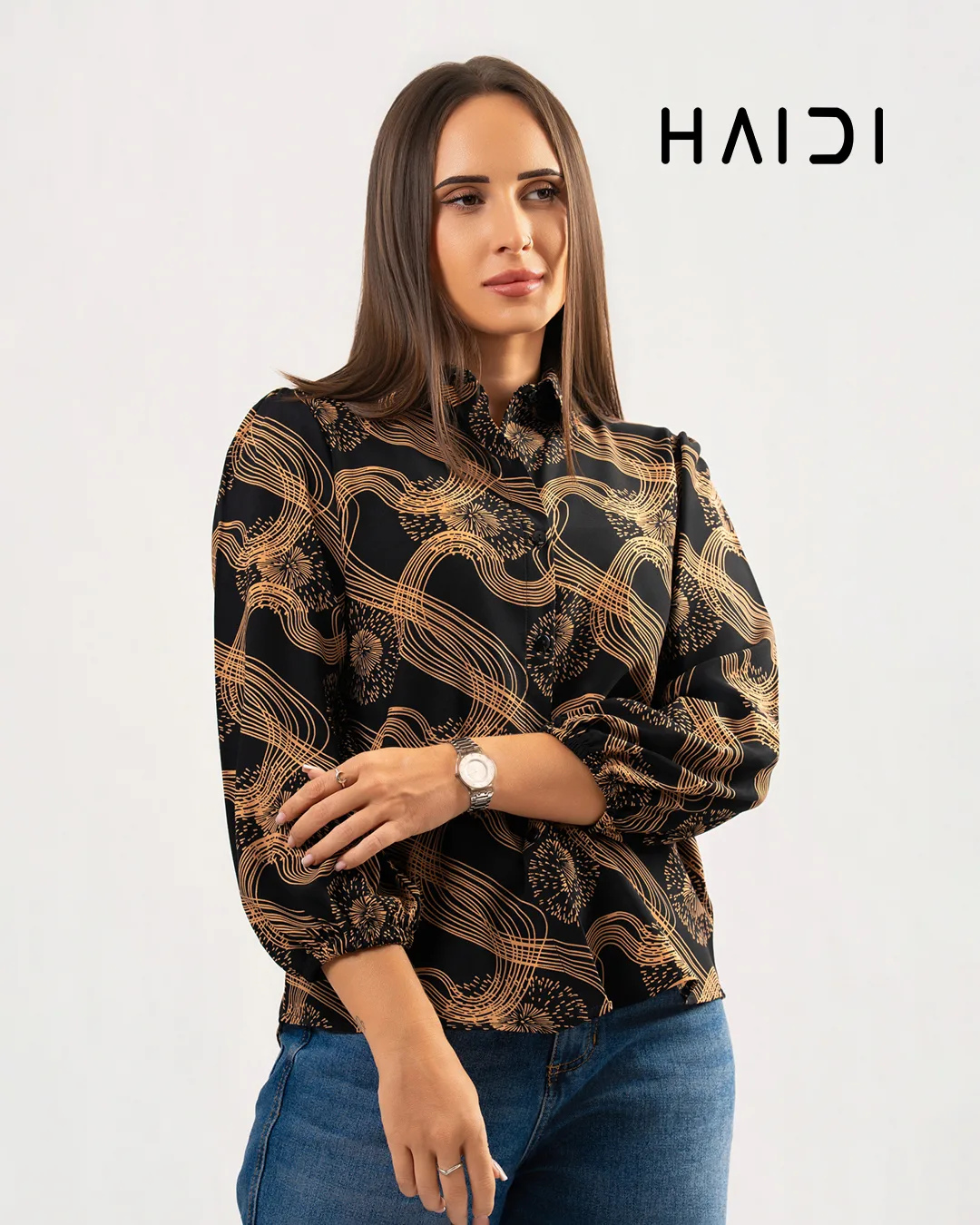 Office wear blouse - KB0005 - BG 2 Office wear blouse - KB0005 - BG - Image 2