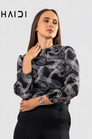 Office Wear Blouse - KB0004 - BW