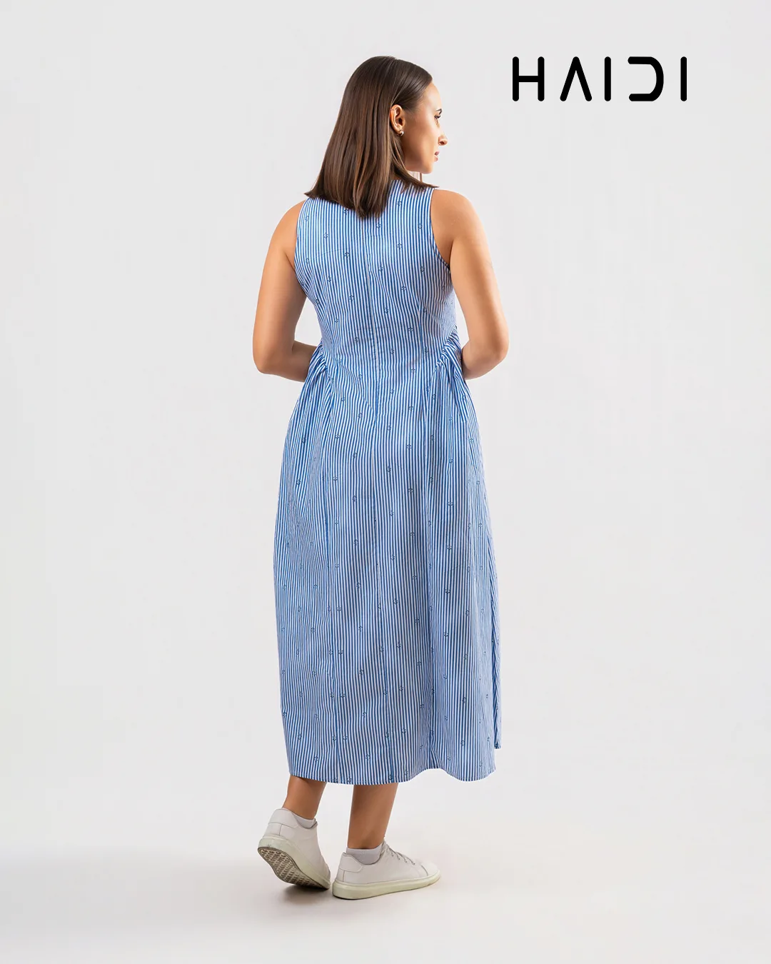 Midi Dress - KB0020 STRIPE W 4 Midi Dress - KB0020 STRIPE W - Image 4