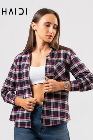 Check Shirt - KB0019 - Maroon