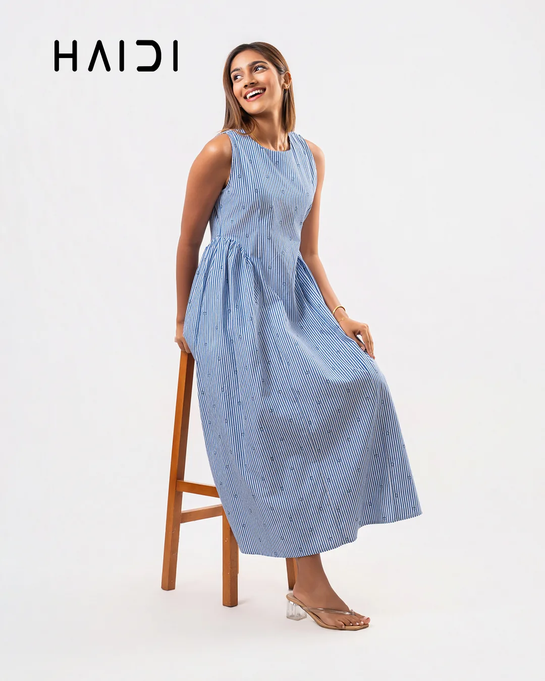 Midi Dress - KB0020 STRIPE W 5 Midi Dress - KB0020 STRIPE W - Image 5