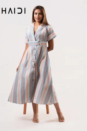 Midi Dress - KB0022 STRIPE