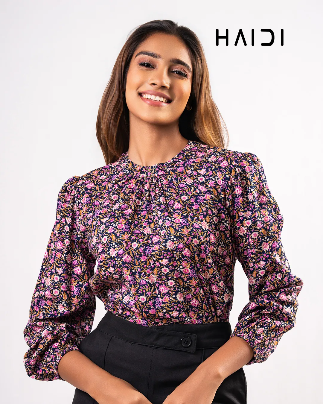KB0004 - PLUS SIZE BLOUSES - Purple navy - Image 4