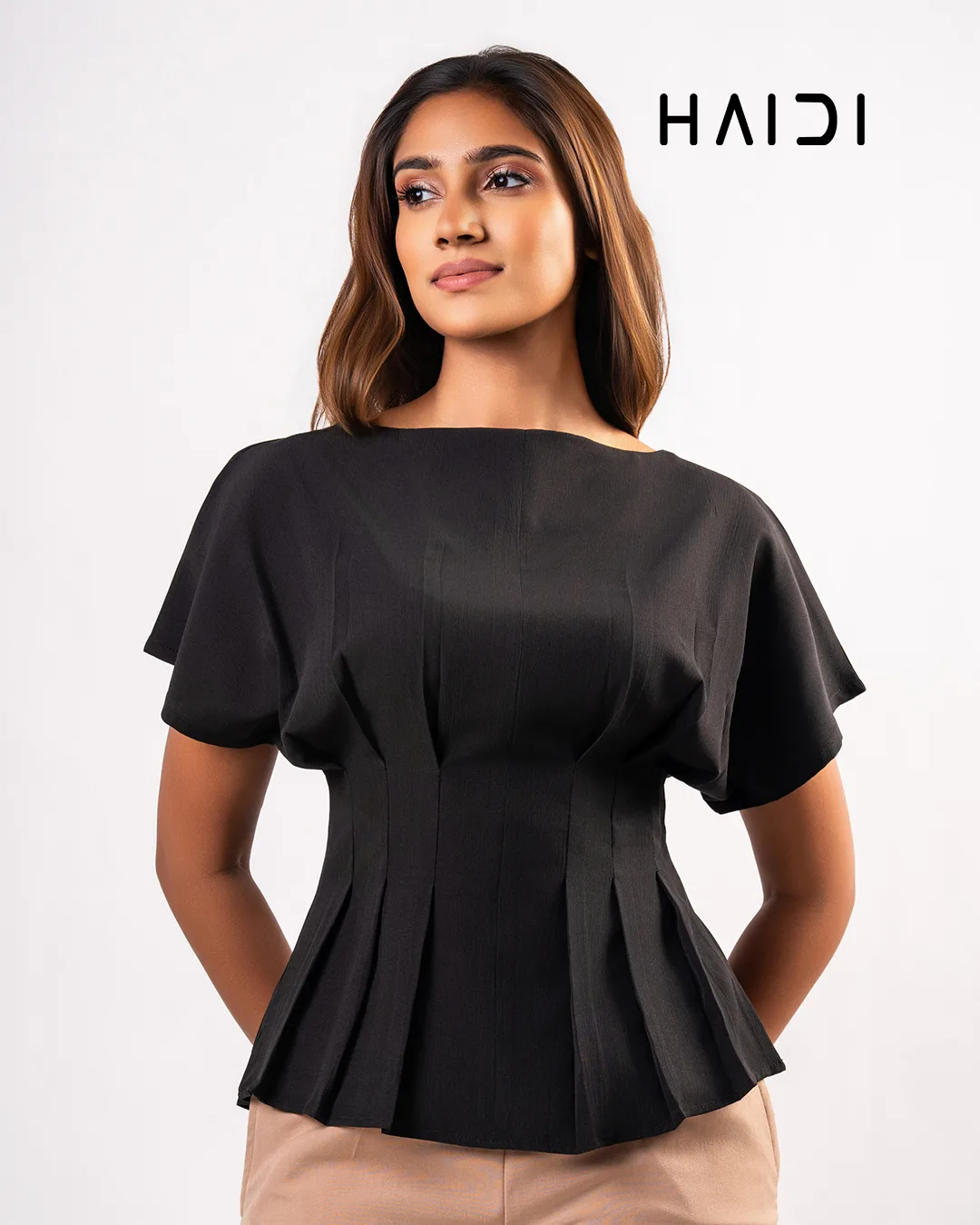 Peplum Top - KB0025 - Black - Image 4