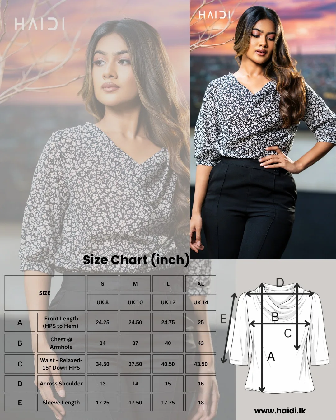Office wear blouse - AB1553 - Floral - Image 4